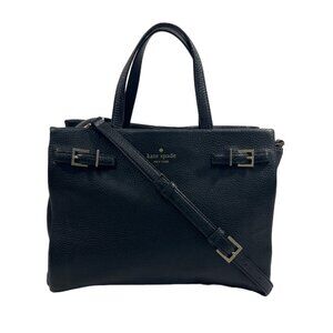 Kate Spade Women's Street Black Pebbled Leather Crossbody Handbag Sz M